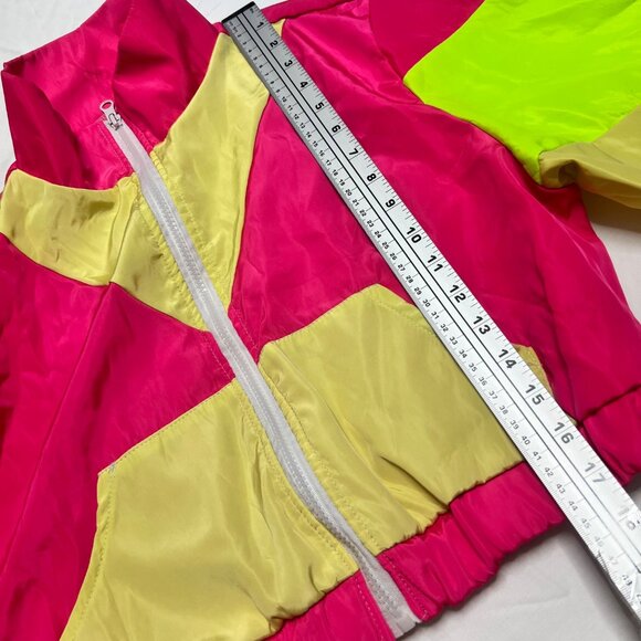 80 Colorblock Windbreaker Set Joggers Pants Set Women Size Medium - Picture 8 of 16